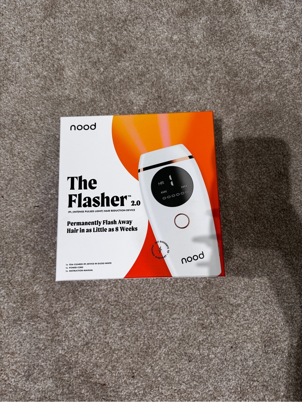 nood The Flasher 2.0 IPL Hair Reduction Device — White